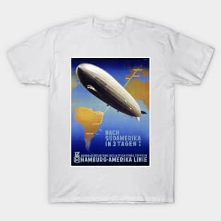 Vintage Travel Poster Germany Graf Zeppelin T-Shirt